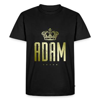 Adam - Men's Premium Organic T-Shirt - black - Front - Nico (187cm)