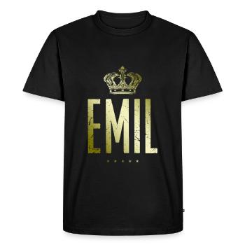 Emil - T-shirt Premium bio Homme - noir - Devant - Nico (187cm)