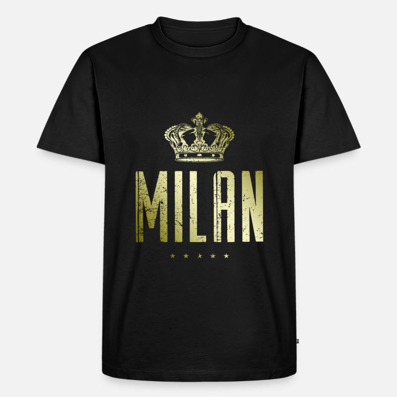 Milan - Männer Premium Bio T-Shirt - Schwarz