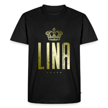 Lina - T-shirt Premium bio Homme - noir - Devant - Nico (187cm)