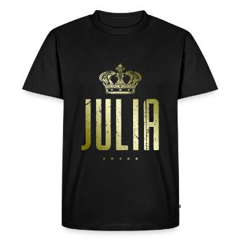 Juliet - Men's Premium Organic T-Shirt - black - Front - Nico (187cm)