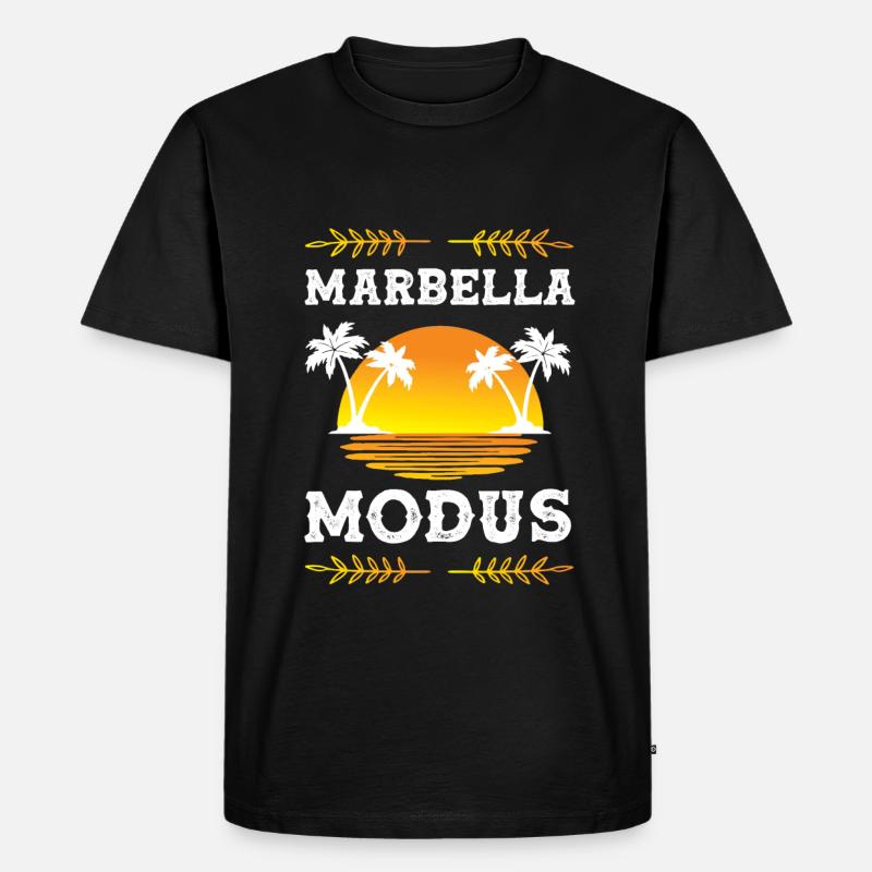Marbella Modus - Männer Premium Bio T-Shirt - Schwarz