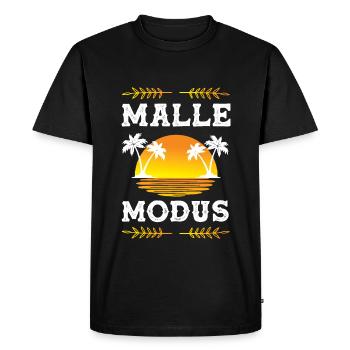 Malle Mode - T-shirt Premium bio Homme - noir - Devant - Nico (187cm)