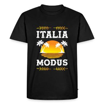 Italia Mode - Men's Premium Organic T-Shirt - black - Front - Nico (187cm)