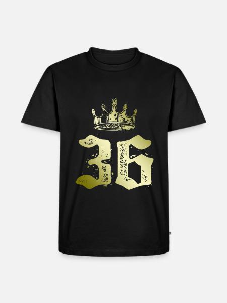 36 Couronne numérique - T-shirt Premium bio Homme - noir