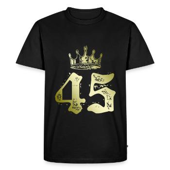 45 Number crown - Men's Premium Organic T-Shirt - black - Front - Nico (187cm)