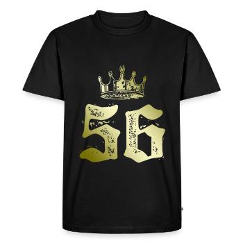 56 Number crown - Men's Premium Organic T-Shirt - black - Front - Nico (187cm)