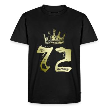 72 Couronne numérique - T-shirt Premium bio Homme - noir - Devant - Nico (187cm)