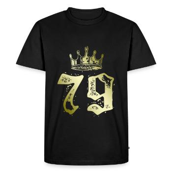 79 Couronne numérique - T-shirt Premium bio Homme - noir - Devant - Nico (187cm)