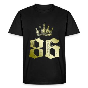 86 Number crown - Men's Premium Organic T-Shirt - black - Front - Nico (187cm)