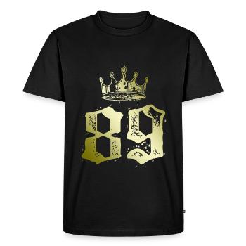 89 Number crown - Men's Premium Organic T-Shirt - black - Front - Nico (187cm)
