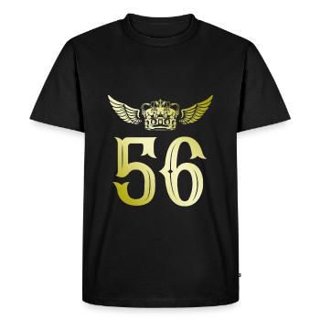 56 Number crown - Men's Premium Organic T-Shirt - black - Front - Nico (187cm)