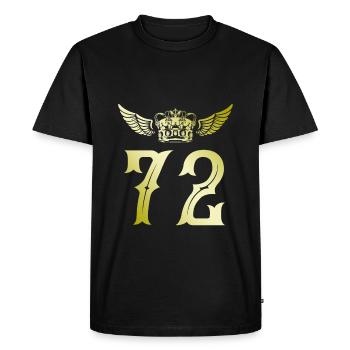 72 Couronne numérique - T-shirt Premium bio Homme - noir - Devant - Nico (187cm)