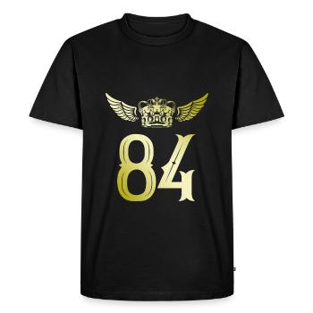 84 Number crown - Men's Premium Organic T-Shirt - black - Front - Nico (187cm)