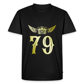 79 Couronne numérique - T-shirt Premium bio Homme - noir - Devant - Nico (187cm)