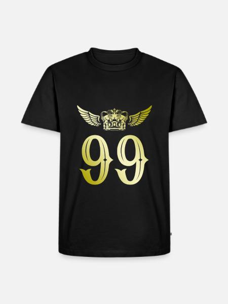 99 Number crown - Men's Premium Organic T-Shirt - black