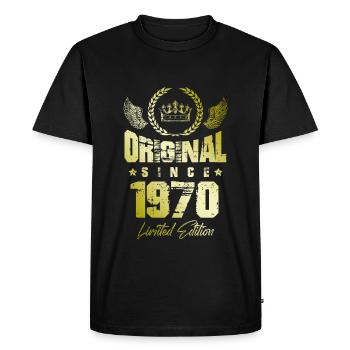 Édition limitée 1970 - T-shirt Premium bio Homme - noir - Devant - Nico (187cm)