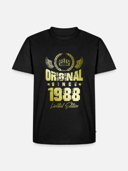 1988 limited edition - Männer Premium Bio T-Shirt - Schwarz
