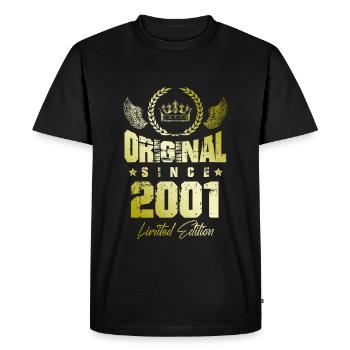 2001 limited edition - Men's Premium Organic T-Shirt - black - Front - Nico (187cm)