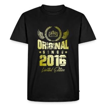 2016 limited edition - Men's Premium Organic T-Shirt - black - Front - Nico (187cm)