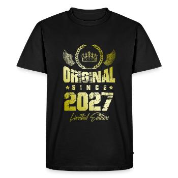 Édition limitée 2027 - T-shirt Premium bio Homme - noir - Devant - Nico (187cm)