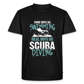 Plongée sous-marine pour garçons - T-shirt Premium bio Homme - noir - Devant - Nico (187cm)
