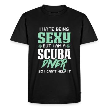 plongée sous-marine sexy - T-shirt Premium bio Homme - noir - Devant - Nico (187cm)
