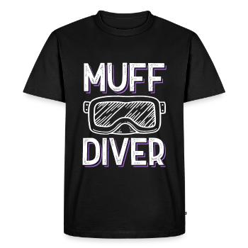 plongeur - T-shirt Premium bio Homme - noir - Devant - Nico (187cm)