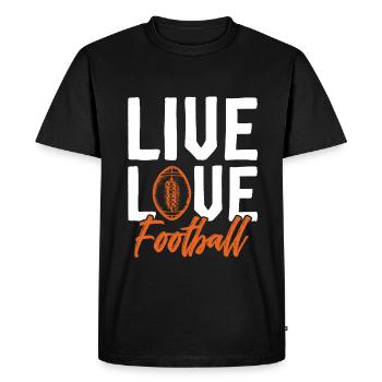 vivre l’amour du football - T-shirt Premium bio Homme - noir - Devant - Nico (187cm)