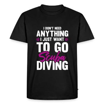 plongée sous-marine - T-shirt Premium bio Homme - noir - Devant - Nico (187cm)
