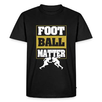 devise du football - T-shirt Premium bio Homme - noir - Devant - Nico (187cm)