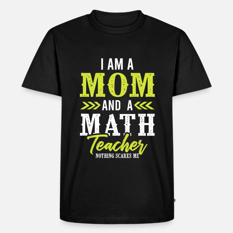 mama mathematik lehrerin - Männer Premium Bio T-Shirt - Schwarz
