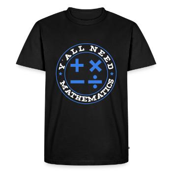 mathematics - Men's Premium Organic T-Shirt - black - Front - Nico (187cm)