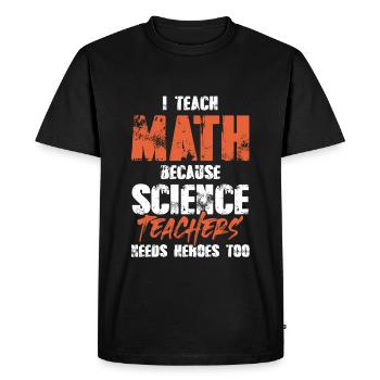professeur de mathématiques - T-shirt Premium bio Homme - noir - Devant - Nico (187cm)