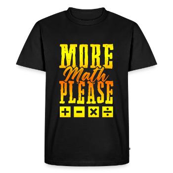 more mathematics - Men's Premium Organic T-Shirt - black - Front - Nico (187cm)