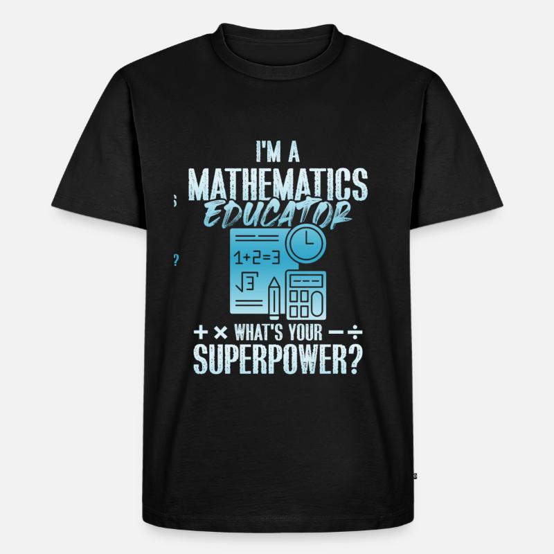mathematik superpower - Männer Premium Bio T-Shirt - Schwarz