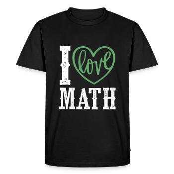 I love mathematics - Men's Premium Organic T-Shirt - black - Front - Nico (187cm)