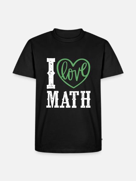 I love mathematics - Men's Premium Organic T-Shirt - black