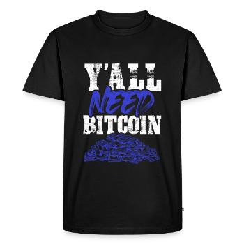 vous avez besoin de bitcoin - T-shirt Premium bio Homme - noir - Devant - Nico (187cm)