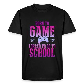 joueur scolaire - T-shirt Premium bio Homme - noir - Devant - Nico (187cm)