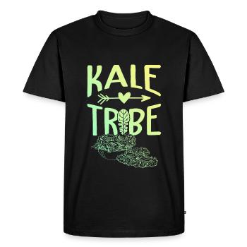 chou frisé végétalien - T-shirt Premium bio Homme - noir - Devant - Nico (187cm)