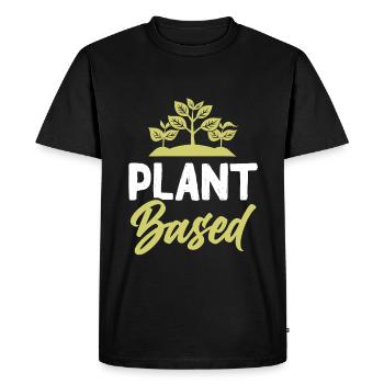 plantes végétaliennes - T-shirt Premium bio Homme - noir - Devant - Nico (187cm)