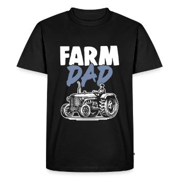 papa papa de ferme - T-shirt Premium bio Homme - noir - Devant - Nico (187cm)