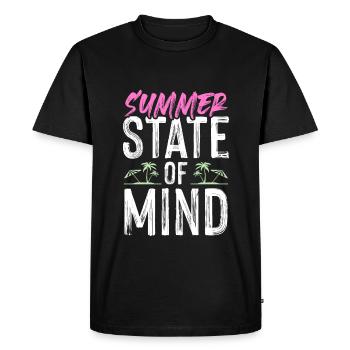 été été - T-shirt Premium bio Homme - noir - Devant - Nico (187cm)