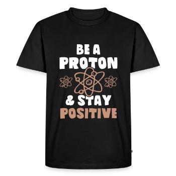 atom Science - Men's Premium Organic T-Shirt - black - Front - Nico (187cm)