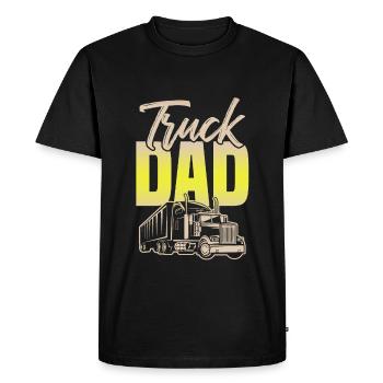 Truck dad papa - Men's Premium Organic T-Shirt - black - Front - Nico (187cm)