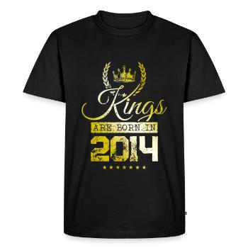 kings are born 2014 - Men's Premium Organic T-Shirt - black - Front - Nico (187cm)