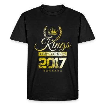 kings are born 2017 - Men's Premium Organic T-Shirt - black - Front - Nico (187cm)