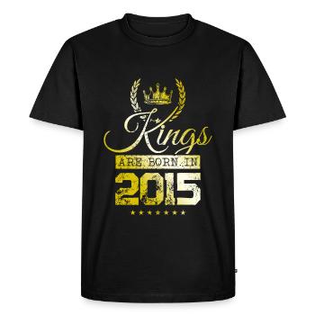 kings are born 2015 - Men's Premium Organic T-Shirt - black - Front - Nico (187cm)