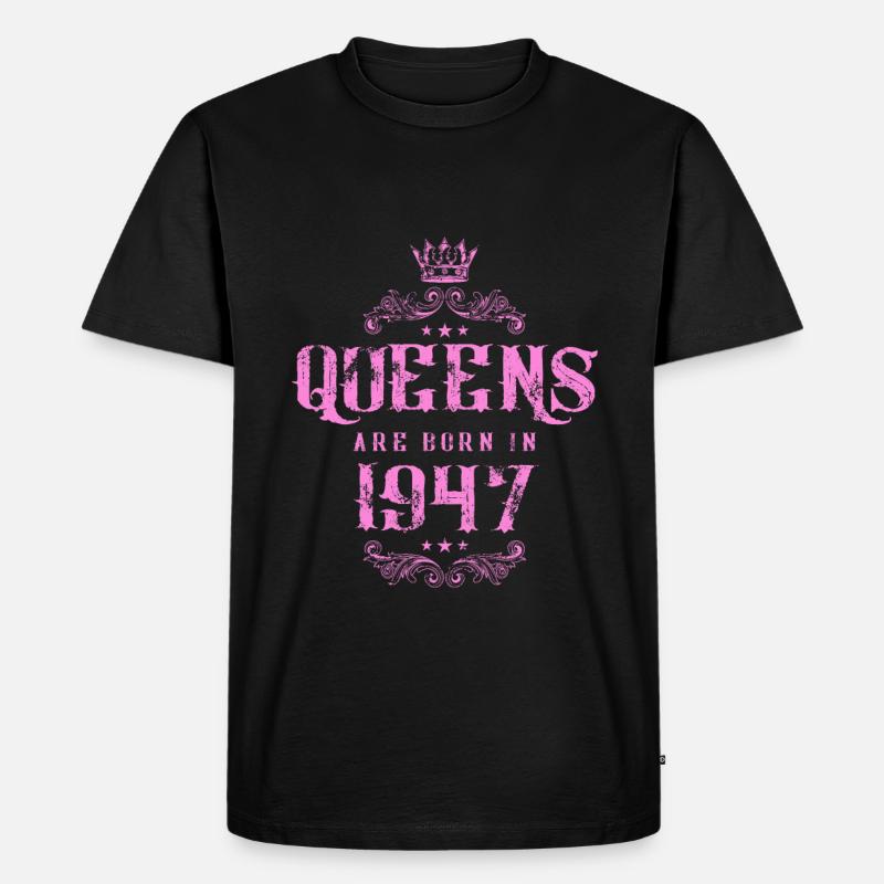 born in 1947 - Männer Premium Bio T-Shirt - Schwarz
